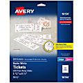Avery® Printable Tickets, 1 3/4" x 5 1/2", White, Pack Of 200 Tickets