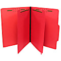 Gussco Top-Tab Multi-Folders, Letter Size, 35% Recycled, Red 1 thumbnail image