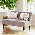 Zuo Bintulu Polyester Loveseat, 29-1/2”H x 47-1/4”W x 29-1/2”D, Taupe 1 thumbnail image