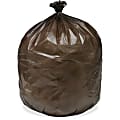 SKILCRAFT Heavy Duty Can Liners - Low Density - Brown - Resin - 100/Carton