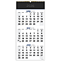 2026-2027 Excello Brands Academic Year Large Print 3-Month View Wall Calendar, 27" x 13", Black, April To December, Total Qty 1 1 thumbnail image