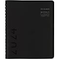 2024 AT-A-GLANCE® Contemporary Weekly/Monthly Planner, 7" x 8-3/4", Black, January To December 2024, 70545X05