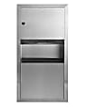 Alpine Stainless-Steel Recessed Paper Towel Dispenser/Waste Receptacle, 2 Gallon, 28"H x 14"W x 4-5/16"D, Silver 1 thumbnail image