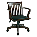 Office Star™ Deluxe Wood Banker's Chair With Padded Seat, Black/Espresso 1 thumbnail image
