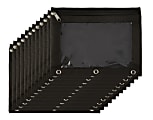 Office Depot® Brand 3-Ring Pencil Pouches, 7" x 9-3/4", Black, Pack Of 12 Pouches 1 thumbnail image
