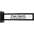 Advantus Pop Out Wall Mount Sign - 1 Each - 3.3" Width x 2" Height - 8.25" Holding Width x 1.38" Holding Height - Self-adhesive - Plastic - Black