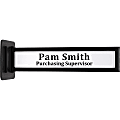 Advantus Pop Out Wall Mount Sign - 1 Each - 3.3" Width x 2" Height - 8.25" Holding Width x 1.38" Holding Height - Self-adhesive - Plastic - Black 1 thumbnail image