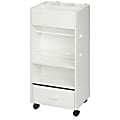 Honey Can Do Craft Storage Cart With Wheels, 1 Drawer, 31-5/16” x 23-1/4”, Chrome
