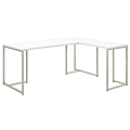 Bush Business Furniture Method 72"W L Shaped Desk with 30"W Return, White, Standard Delivery
