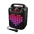 ION Party Rocker Max Mk2 Portable Bluetooth Speaker with Lights and Microphone, Black iPA137
