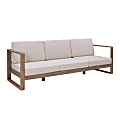 Linon Boleyn Outdoor 3-Seater Sofa, 33”H x 91-1/3”W x 30-1/4”D, Beige/Natural