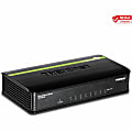 TRENDnet 8-Port Unmanaged 10/100 Mbps GREENnet Ethernet Desktop Switch; TE100-S8; 8 x 10/100 Mbps Ethernet Ports; 1.6 Gbps Switching Capacity; Plastic Housing; Network Ethernet Switch; Plug & Play - 8 Port 10/100Mbps Switch