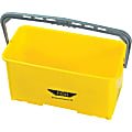 Ettore 6-gallon Super Bucket - 24 quart - Handle - 10.5" x 21.8" x 11.8" - Yellow - 1 Each