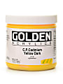 Golden Heavy Body Acrylic Paint, 16 Oz, Cadmium Yellow Dark (CP)