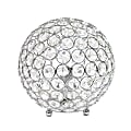 Lalia Home Elipse Glamorous Crystal Orb Table Lamp, 8"H, Chrome 1 thumbnail image