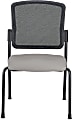 WorkPro® Spectrum Series Mesh/Vinyl Stacking Guest Chair with Antimicrobial Protection, Armless, Gray, Set Of 2 Chairs, BIFMA Compliant
