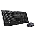 Logitech® MK270 Wireless Straight Full-Size Keyboard & Mouse, Black