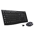 Logitech® MK270 Wireless Straight Full-Size Keyboard & Mouse, Black 1 thumbnail image
