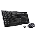 Logitech® MK270 Wireless Straight Full-Size Keyboard & Mouse, Black