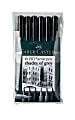 Faber-Castell Pitt Artist Brush Pens, Shades Of Gray, 6 Pens Per Set, Pack Of 2 Sets