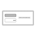 ComplyRight® Double-Window Envelopes For 3-Up 1099 Tax Forms, 3-7/8" x 8-3/8", Self-Seal, White, Pack Of 200 Envelopes