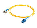 C2G 20m LC-ST 9/125 Duplex Single Mode OS2 Fiber Cable - LSZH - Yellow - 65ft - Patch cable - LC single-mode (M) to ST single-mode (M) - 20 m - fiber optic - duplex - 9 / 125 micron - OS2 - yellow