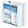 Cardinal FreeStand Easy-Open 3-Ring Binder, 5" Slant Rings, White 1 thumbnail image