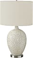Monarch Specialties Zelma Table Lamp, 28”H, Ivory/Cream