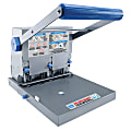 CARL® Heavy-Duty 3-Hole Punch, Blue/Gray 1 thumbnail image