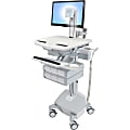 Ergotron StyleView Cart with LCD Pivot, LiFe Powered, 6 Drawers - 6 Drawer - 33 lb Capacity - 4 Casters - SV4413621 1 thumbnail image