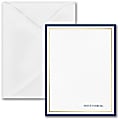 Custom Premium Stationery Flat Note Cards, 5-1/2" x 4-1/4", Thick And Thin, White, Box Of 25 Cards 1 thumbnail image
