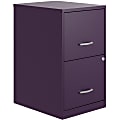 Space Solutions SOHO Smart 18"D Vertical 2-Drawer File Cabinet, Purple