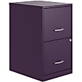 Hirsh Space Solutions SOHO Smart 18"D Vertical 2 Drawer File Cabinet, Purple 1 thumbnail image