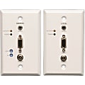 Tripp Lite VGA w/ Audio over Cat5/Cat6 Video Extender Kit Wallplate Transmitter & Receiver - 1 Input Device - 1 Output Device - 1000 ft Range - 2 x Network (RJ-45) - 1 x VGA In - 1 x VGA Out - 1920 x 1440 - Twisted Pair - Category 6 1 thumbnail image