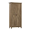 Bush Furniture Key West 32"W Tall Storage Cabinet with Doors and Shelves, Reclaimed Pine, Standard Delivery 1 thumbnail image