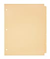 Office Depot® Brand Plain Dividers With Write-On Tabs, Manila, 5-Tab, Pack Of 20 Sets