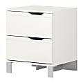South Shore Kanagane 2-Drawer Nightstand, 23"H x 19-1/2"W x 17"D, Pure White 1 thumbnail image