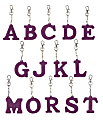Office Depot® Brand Initial Key Chain, Silver Sparkle, Assorted Designs