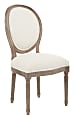 Ave Six Lillian Oval-Back Chair, Linen/Light Brown