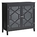 Linon Home Decor Products Winnie 2-Door 38"W Large Cabinet, Black 1 thumbnail image