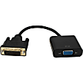 QVS DVI To VGA Active Video Converter - DVI-D/VGA Video Cable for Computer, Projector, Video Device - First End: 1 x 15-pin HD-15 - Female - Second End: 1 x 29-pin DVI-D Digital Video - Male - Supports up to 1920 x 1080 - Black