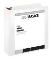 Just Basics® View 3-Ring Binder, 3" D-Rings, White