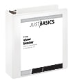 Just Basics® View 3-Ring Binder, 3" D-Rings, White 1 thumbnail image