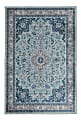 Linon Innova Area Rug, 3-1/2' x 5', Bain Blue/Taupe