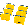 Ettore 6-gallon Super Bucket - 6 gal - Handle, Secure Grip - 10.5" x 21.8" x 11.8" - Yellow - 6 / Carton