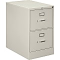 HON® H320 26-1/2"D Vertical 2-Drawer Legal-Size File Cabinet, Metal, Light Gray