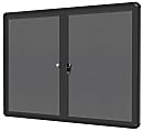 MasterVision® Enclosed Fabric Bulletin Board With Aluminum Frame, 36" x 48", Grey/Graphite 1 thumbnail image