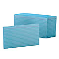 Oxford® Color Index Cards, Ruled, 4"x 6", Blue, Pack Of 100