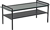 Adesso® Pearson Coffee Table, 17”H x 39-1/4”W x 27-1/2”D, Black 1 thumbnail image