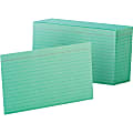 Oxford® Color Index Cards, Ruled, 4" x 6", Green, Pack Of 100 1 thumbnail image